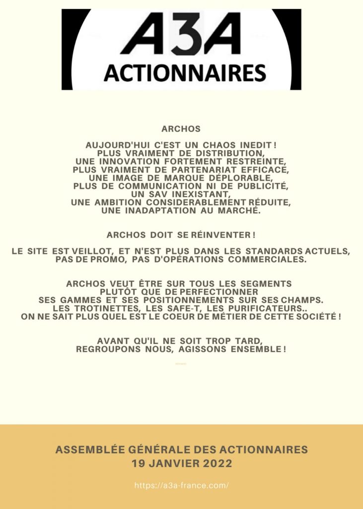 Assemblée Générale ARCHOS