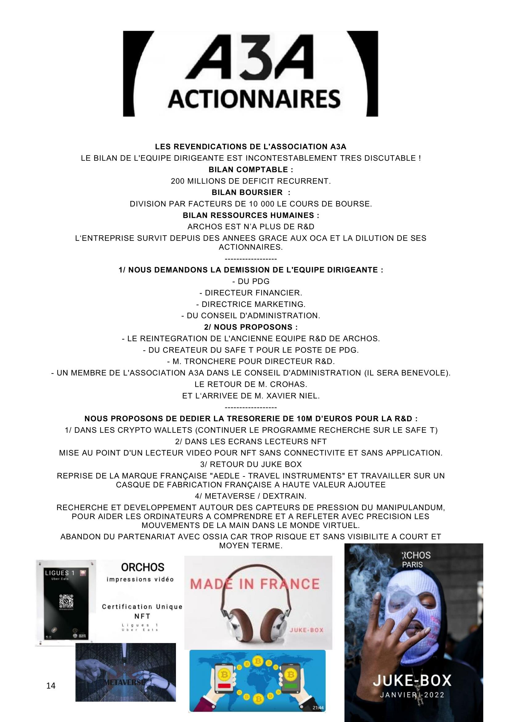 Propositions de A3A