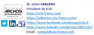 Questionnaires pour l'AG ARCHOS préparé par l'Association A3A